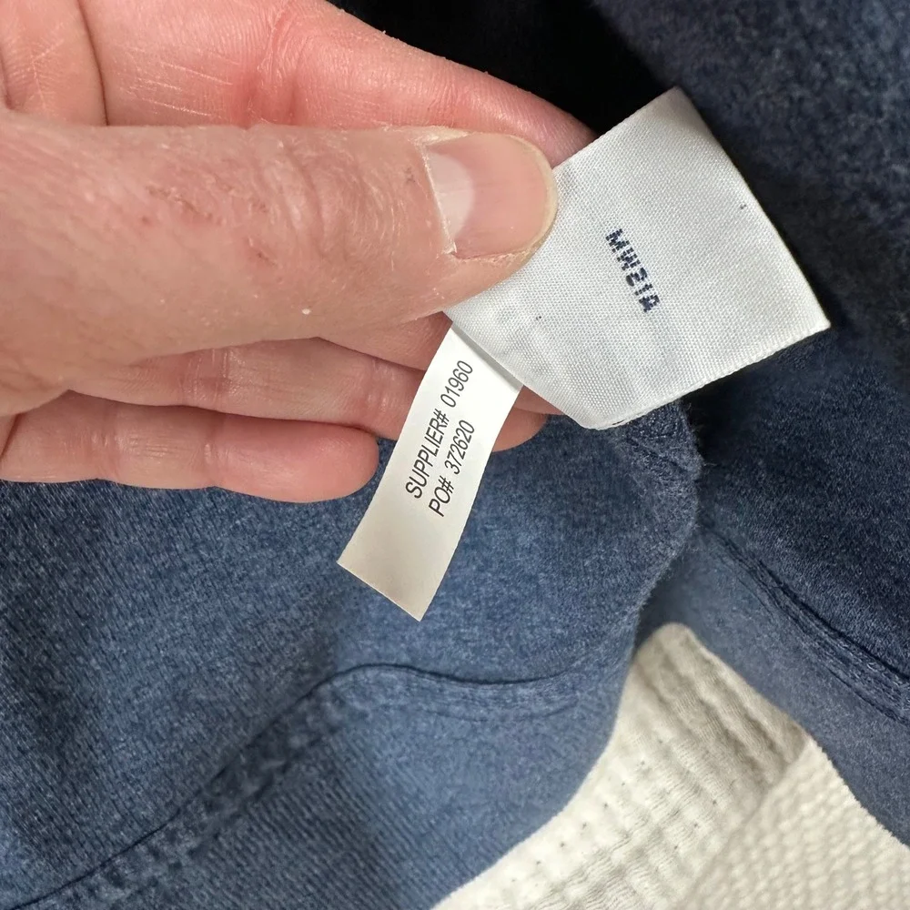 VTG Polo Ralph Lauren Blue Hoodie Zip Sweatshirt Burgundy Pony NWT XXL